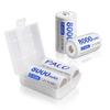 PALO LCD Battery Charger for 1.2v Ni-Mh Ni-Cd AA AAA C D Size Rechargeable Battery+8000mah 1.2V D Size Rechargeable Battery