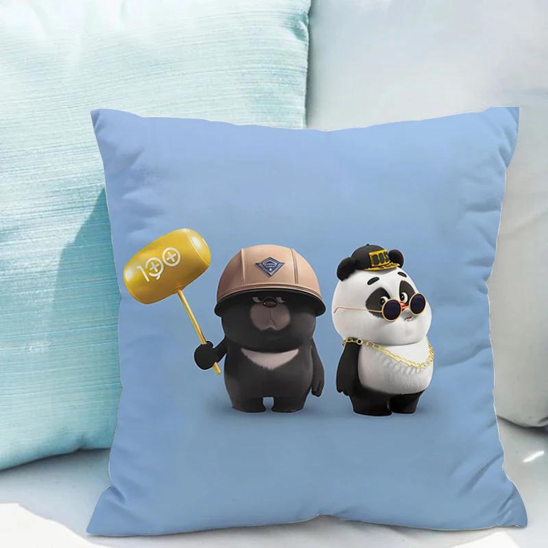

Bamboo Panda Throw Pillows Cushion Cover 45*45 Autumn Pillow Covers Fall Decoration Room Decor Pillowcases Cushions Decorative 12x12Inch