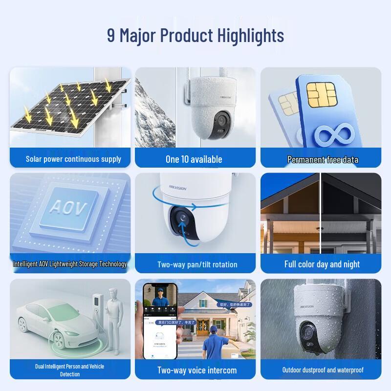 

HIKVISION 4G Solar Outdoor Security Camera