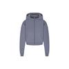 French Terry Classic Zip Up Hoodie Women Hoodies Steel-Blue TP-ZUP-4905-SLB