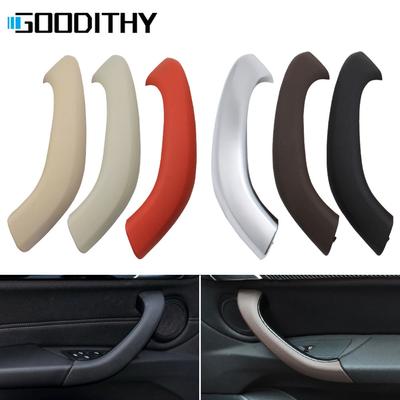 LHD RHD פנים רכב דלת שחור בז' פחמן שמאל ימין ידית משיכה כיסוי חיצוני קישוט החלפה עבור BMW X1 X2 F48 F49