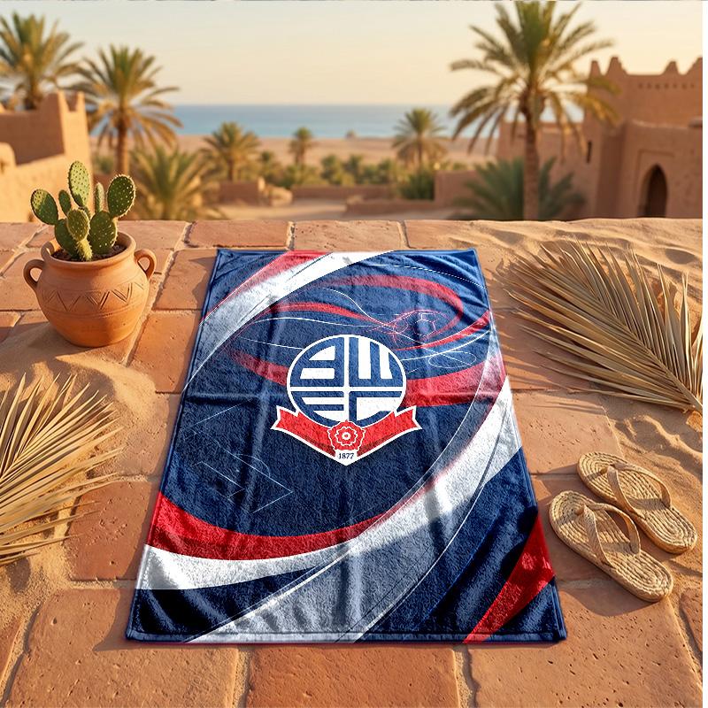 Asciugamano da Spiaggia in Microfibra Bolton Wanderers FC Asciugatura Rapida Assorbente Grande Asciugamano per Spiaggia Nuoto Viaggio