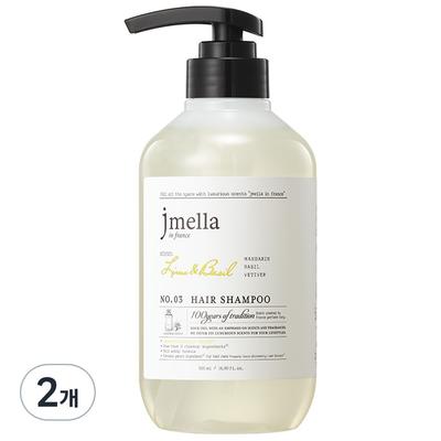 J. Mella In France Lime & Basil Hair Shampoo, 500ml, 2 Pcs.