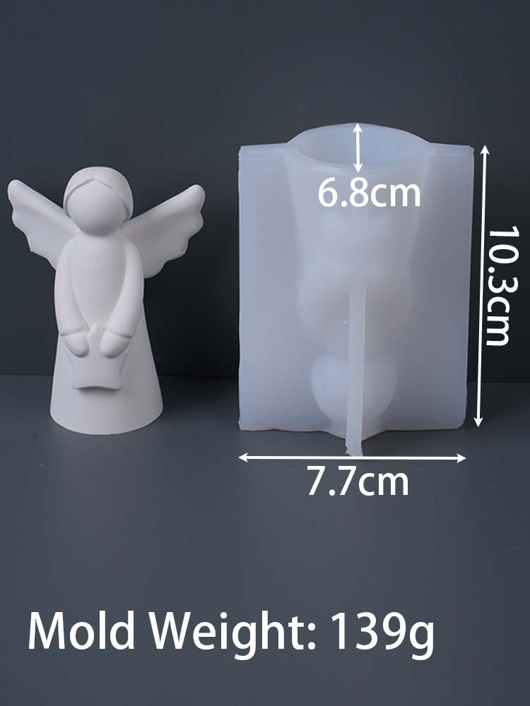 

3D Cute Angel Silicone Candle Mold DIY Hand Held Love Star Girl Ornaments Making Soap Plaster Resin Molds Home Decor Craft Gifts