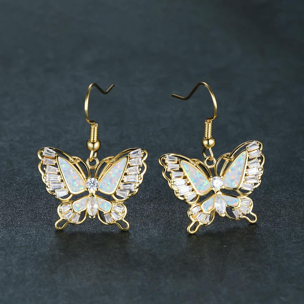 Popular Butterfly Pendant Earrings Simple and Niche Light Luxury and Elegant Earrings and Earrings