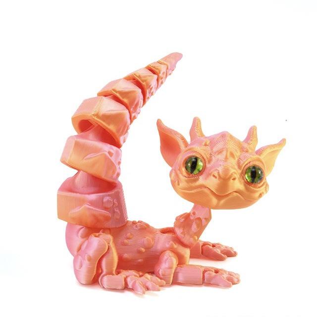 3D Printed Movable Lizard Joint Hinge Toy Ornament 17 cm