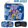 K-Pop Demon Hunters Short PU Zip Wallet Anime Card Holder Mini Coin Purse Black 1pcs