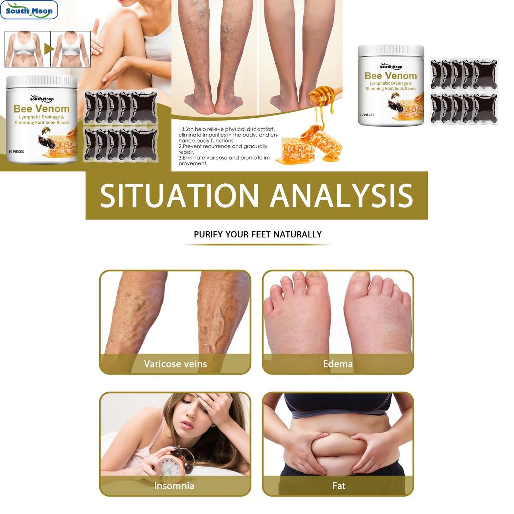 Honey Bee Venom Foot Soak Beads For Relaxing And Cleansing With Moisturizing Benefits