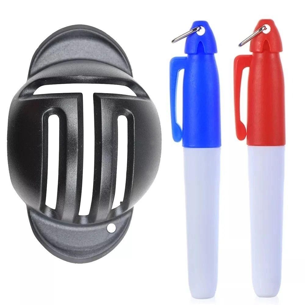8Pcs/Set Vibrant Colors Golf Ball Line Marker Set 4 Marking Stencils Golf Ball Marker Pen Gymnasium