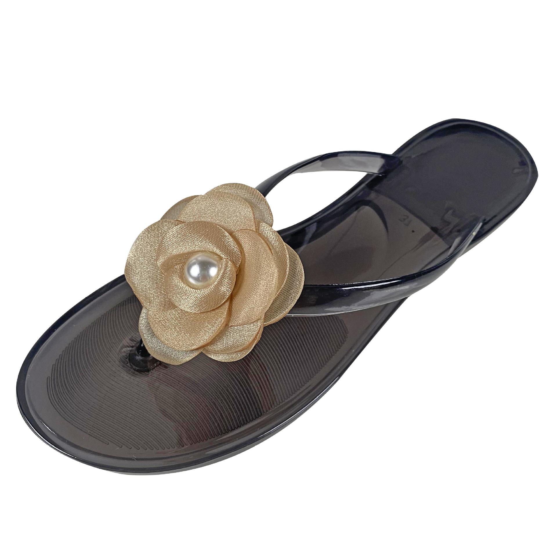 

Y2 Casual Sandals Transparent Herringbone Women Cool Slippers Pvc Jelly Shoes Flats 42 чорний