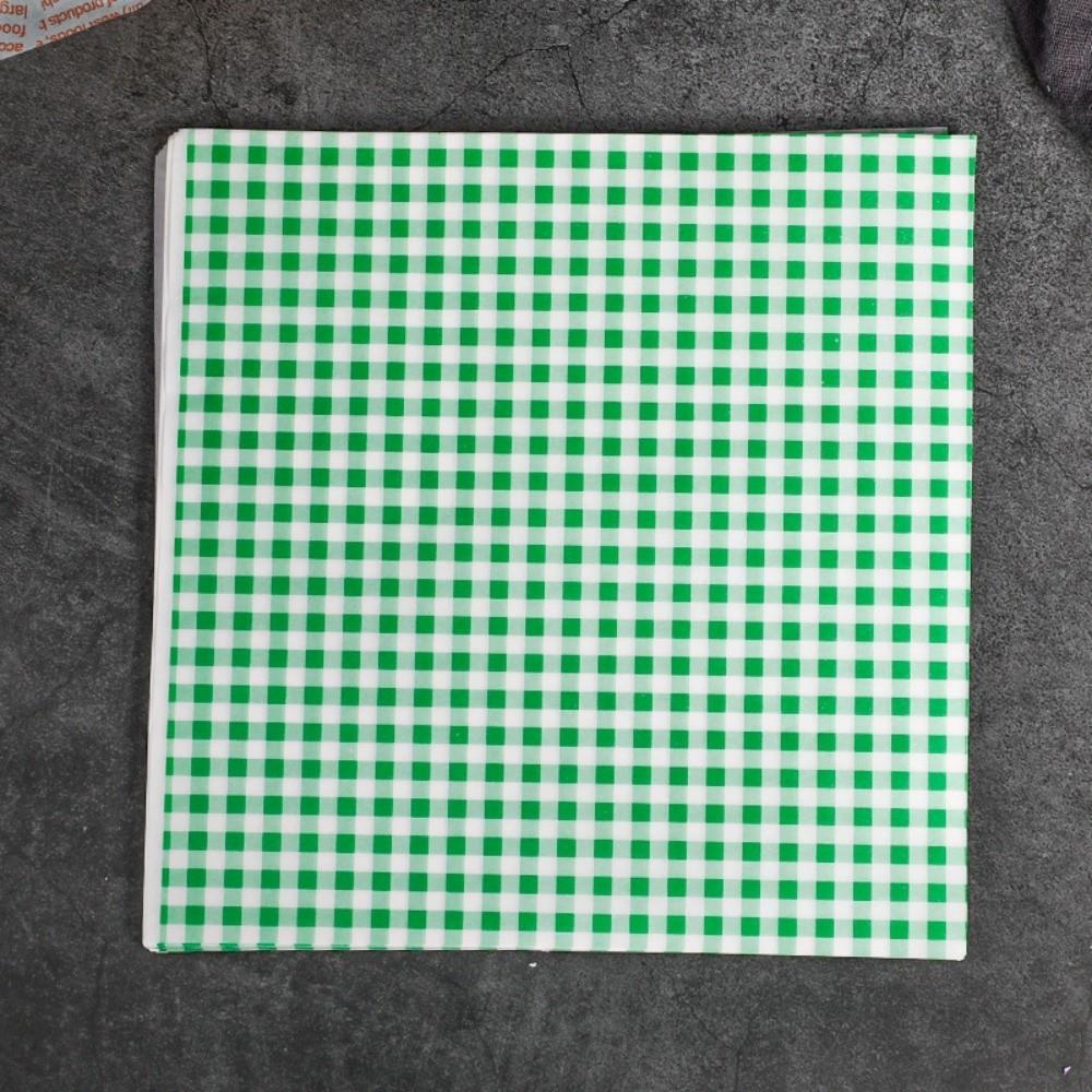 100 Stück Mehrfarbig Fettbeständiges Backpapier Vorgeschnittene Blätter Sandwichpapier Hinterhof-Grill
