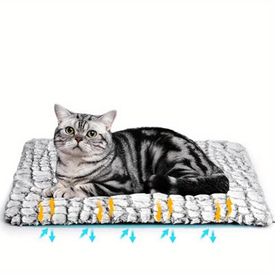 1 Pc Self Warming Cat Dog Bed, Ultra Soft Cat Pet Heating Pad for Indoor Outdoor, Non-Slip Heated Cat Mat Thermal Blanket 300/500/650g