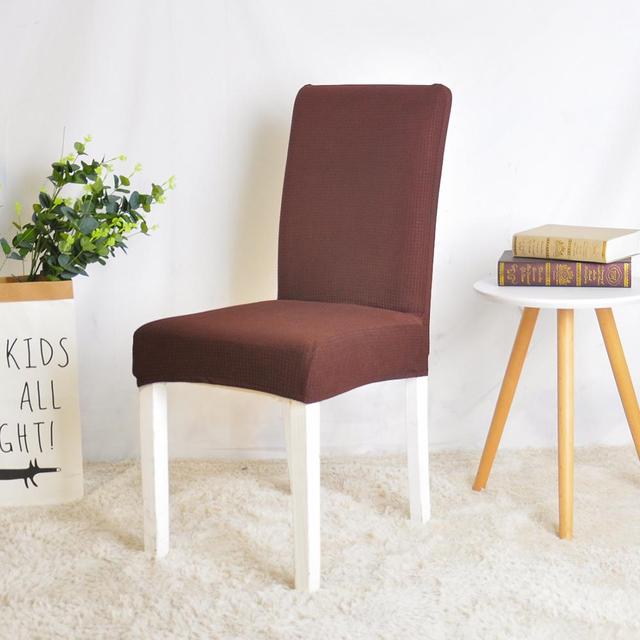 

Водостойкий чехол для стула спандекс жаккард водоотталкивающий чехол для стула стрейч для столовой 1 PC cover кофейный