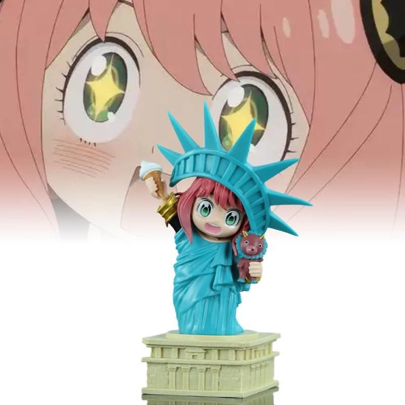 Anya Spy Family Cosplay Statue Of Liberty Toy Pvc Model Desktop Gift Decoration