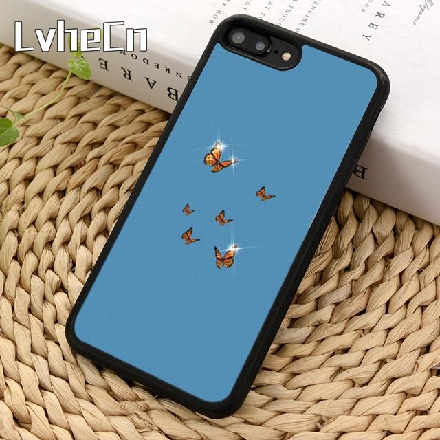 Pink Blue Colorful Butterfly Print Phone Case For iPhone 17 Air 13 12 Cover For Apple 14 15 16 Pro Max Plus