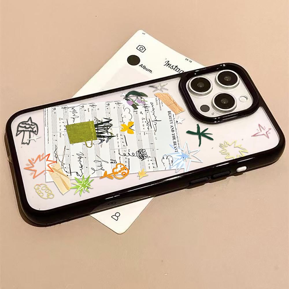 Acrylic Phone Case for iPhone 11 12 13 14 Pro 12 14 16 Pro Max for Samsung A16 A36 A56 S24 FE High-quality Painted Anti-fall Mobile Phone Case