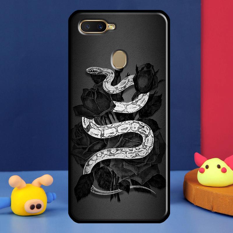 

The Snake and Fern Cover For OPPO A74 A54 A94 A52 A72 A3S A5S A31 A53 A5 A9 2020 A83 A91 A93 A15 Phone Case Find X3 Neo