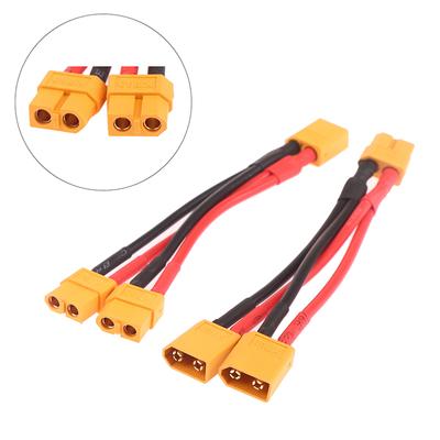 Kabel Męski Żeński Podwójny Przedłużacz Rozdzielacz Y 3-drożny Przewód Silikonowy 14AWG Złącze Baterii Równoległe XT60 Do Silnika RC