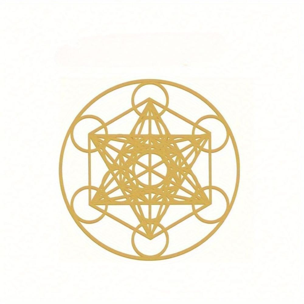 Металлическое настенное искусство  Священная геометрия  Ручная работа Цветок жизни Декор для дома Настенная скульптура Подарок