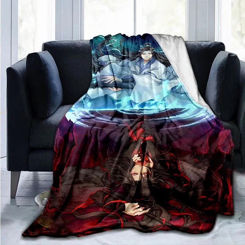 Grandmaster of Demonic Cultivation Lan Wangji Wei Wuxian Cute Plush Warm Blanket Large Anime Customized Blanket