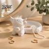 Compact Tabletop Container Highland Cow Jewelry Storage Tray Round Tray 3D Printed Desktop Small Accessory Holder Organizer Decorative for
