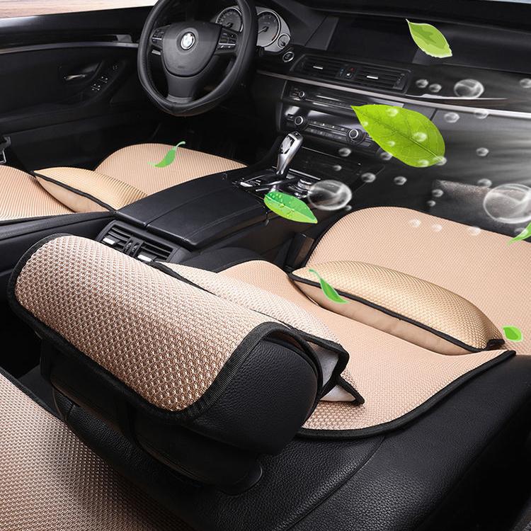 WTEMPO Ensemble de coussins de siège de voiture en tricot double couche antidérapant, confortable, respirant, haut de gamme, pour l'été