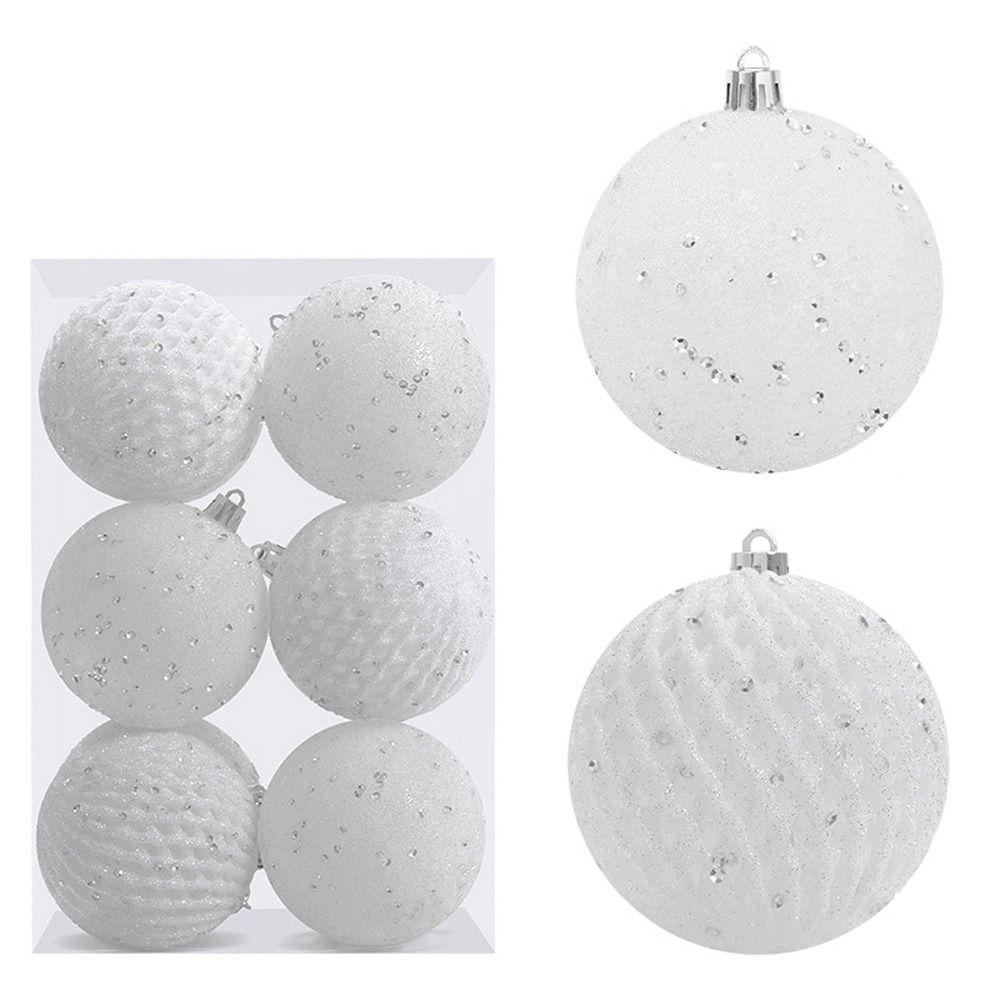 12pcs Plastic Painted Christmas Ball Gift Box 8cm Christmas Tree Pendant  Hotel Office