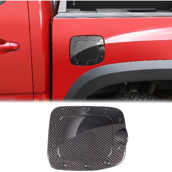 Aunginsy Car Fuel Tank Cap Trim Cover Compatible with Toyota Tacoma 2016-2023 Pickup Fuel Filler Oil Gas Cap Door Scratches Protection Lid Cover