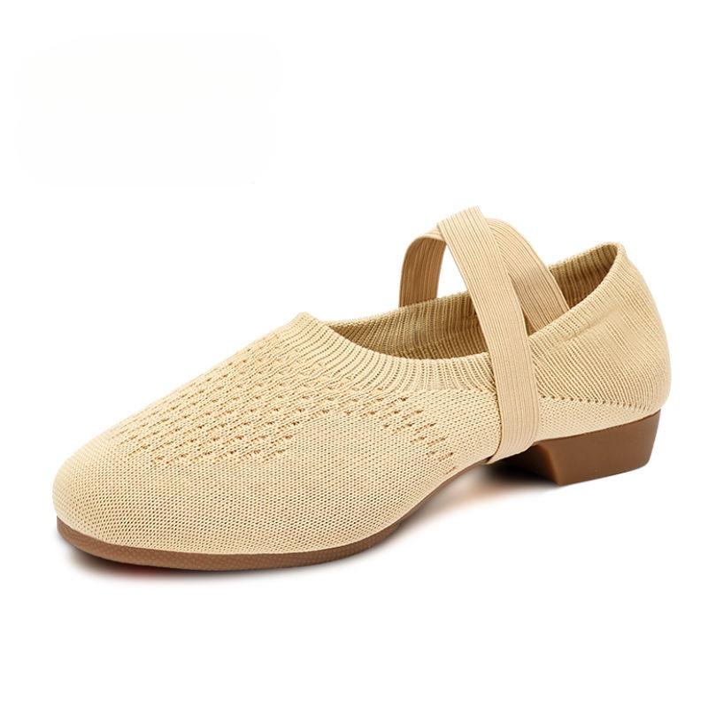 

Knitted Jazz Shoes Lace Free Ballet Shoes Latin Practice Dancing Shoes Teachers Shoes Outdoor 34 верблюд