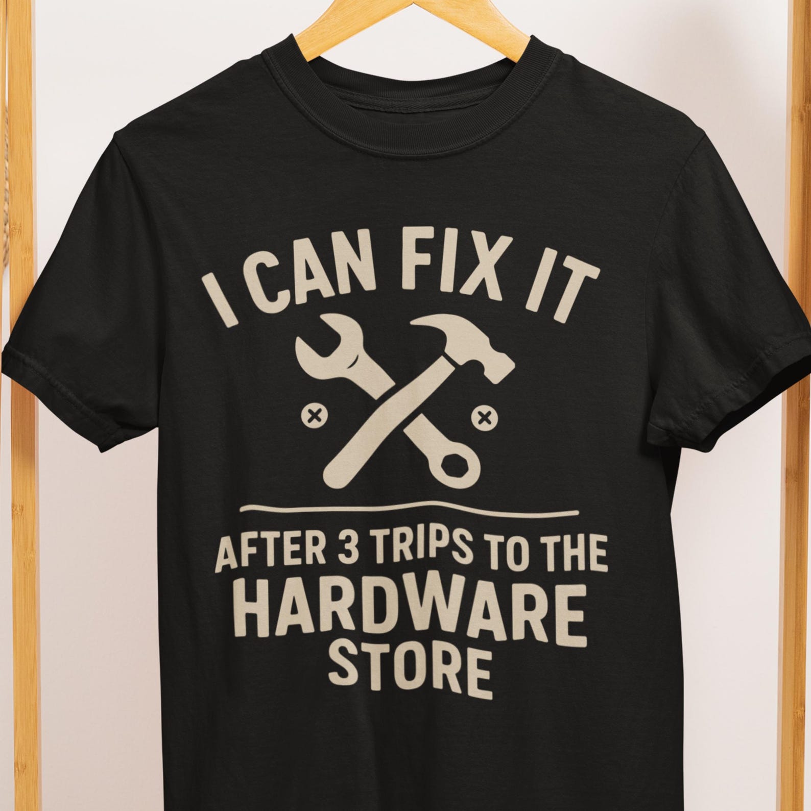 Funny Handyman Comfort Colors T-Shirt: I Can Fix It DIY Tee XL