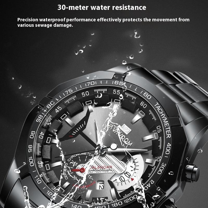 VA VA VOOM Watches for Men Luminous Quartz Watches South East Asia Sports Leisure Steel Belt Watches Sports