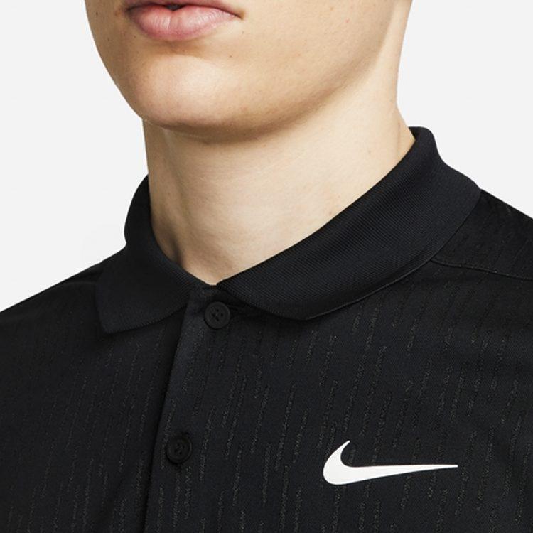 Nike Polo Shirts Men's Black Polo Collar Moderate Straight Fit DV8538-010