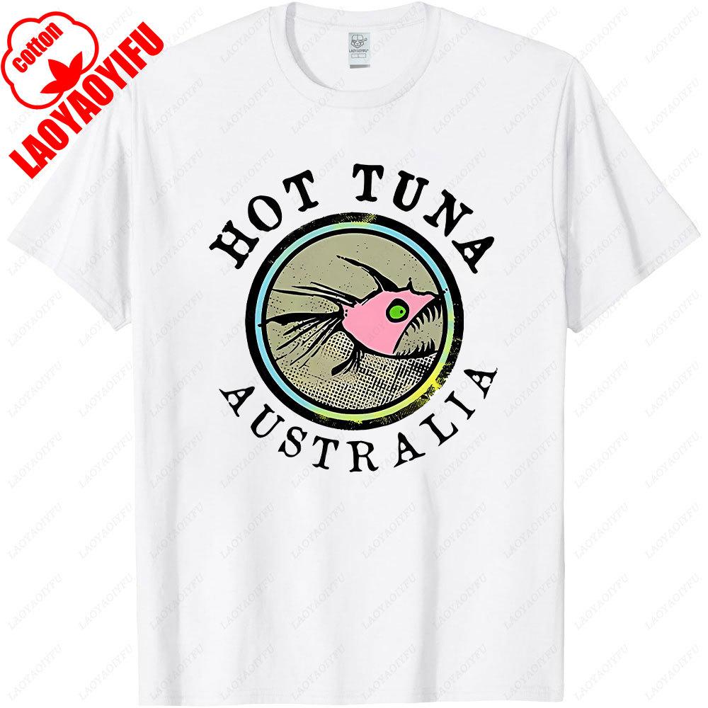 Horký výprodej Pánské tričko s potiskem tuňáka z Austrálie Posilovny Fitness Ležérní Móda Volné Prodyšné tričko Streetwear Hipster Kreslené Pánské tričko