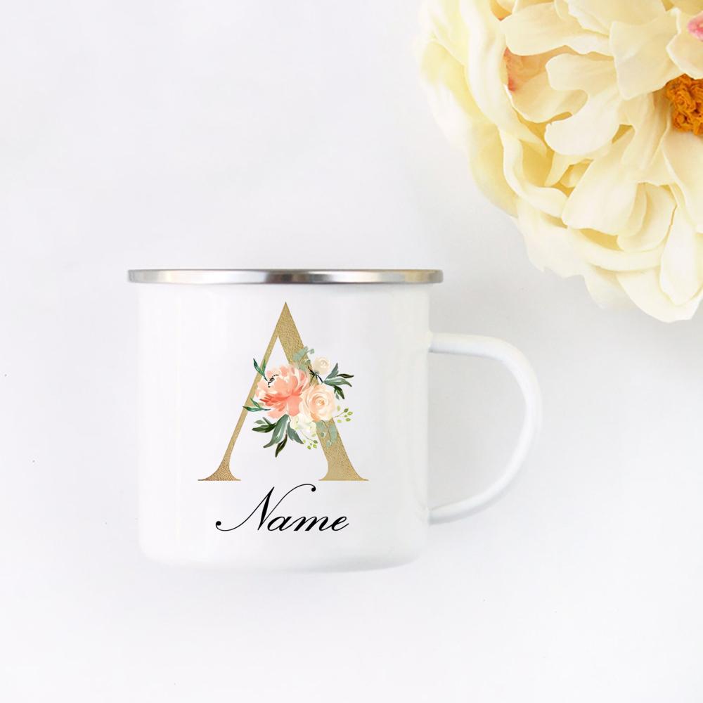 Personalized Name Enamel Mug Wedding Bachelor Party Wine Cup Bridesmaid Bride Valentine's Day Christmas Gifts for Her