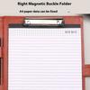 Elegant PU Leather Document Folder With Secure Magnetic Buckle Closure And Place Sign Ones Name Pen Storage Folder A4 Folder