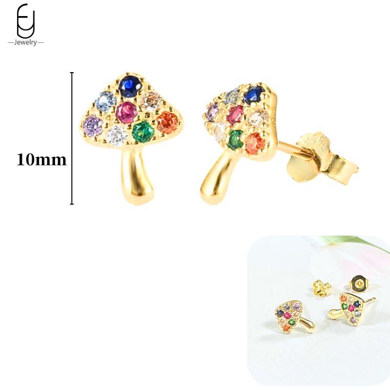 925 Silver Ear Buckles Fashion Hoop Earrings Colorful Crystal Pendants Gold Earring Premium Luxury Women's Jewelry Gift