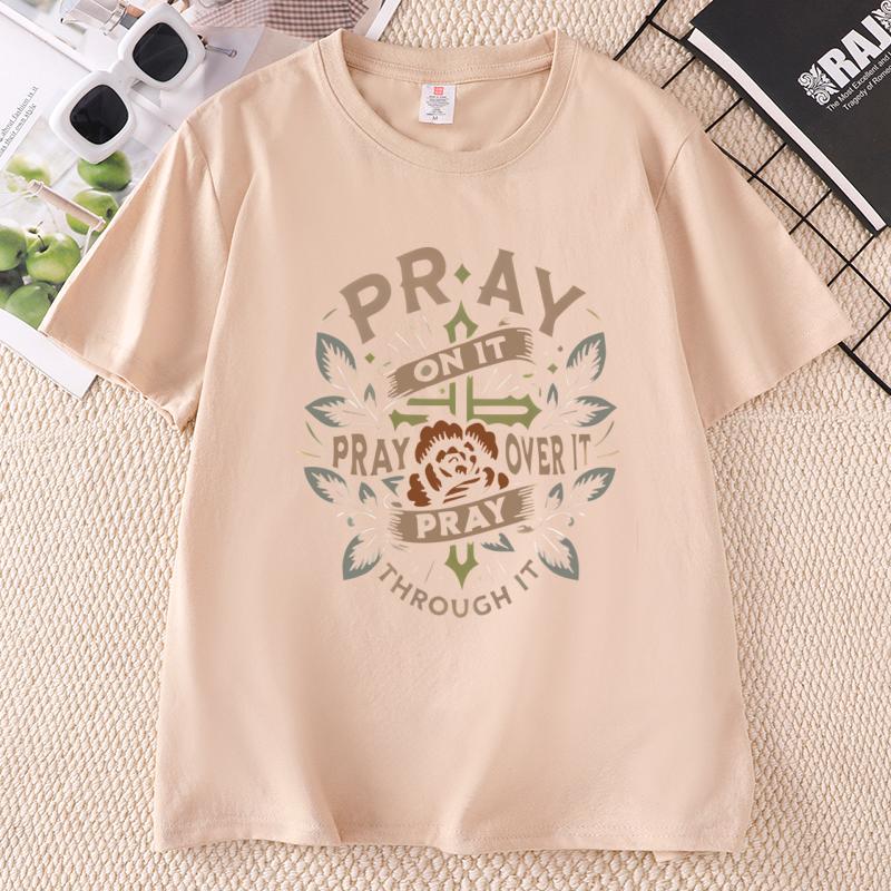 UnisexS Floral Letter Print Tshirts Casual Round Neck T Shirt for Summer Short Sleeve Printed Tshirt Unisex Clothing Tops