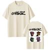 Rock Band Gorillaz Demon Days Album Graphic Tshirt Men Women Hip Hop Alternative Vintage Oversized Tshirt Male Casual T Shirts