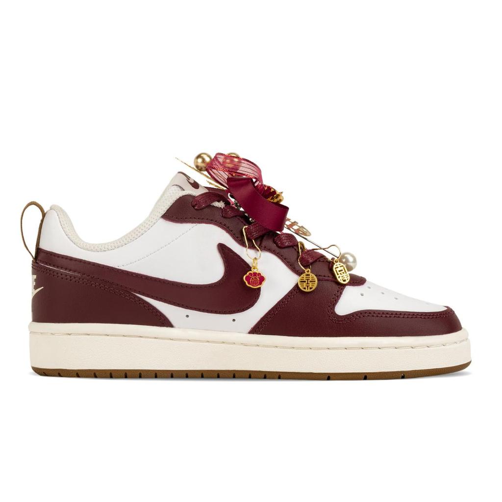 Nike Court Borough NikeCB Low Top Skateboard Shoes Women's White Red IB4706-121(TeamA-S-BOX)