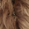 OLD 90s Leather Jacket 9 Beige Boa Fur Lining Women Used