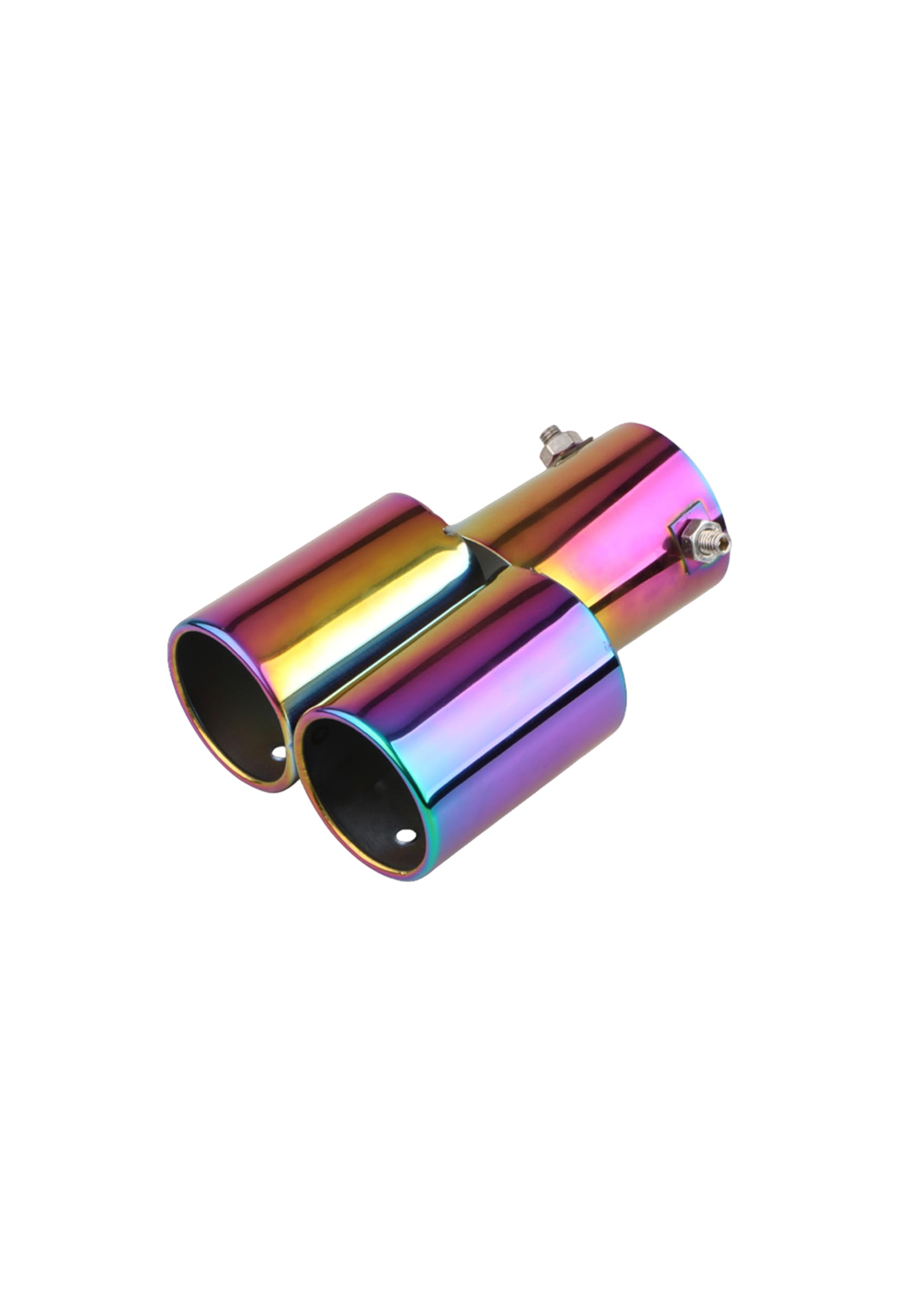 Universal 2-piece muffler cutter for cars, oval, compatible with 1.2 - 2.4 inches (30 1pc car exhaust tailpipe