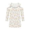 Women's Casual Shirt Blouse Print V-neck Sexy Cold Shoulder 3/4 Sleeve Top