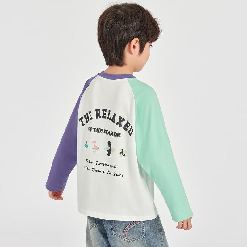 Boys  Color Block Raglan Long Sleeve T-Shirt 110