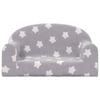 2 Seater Kids Sofa In Light Grey with Stars Soft Plush