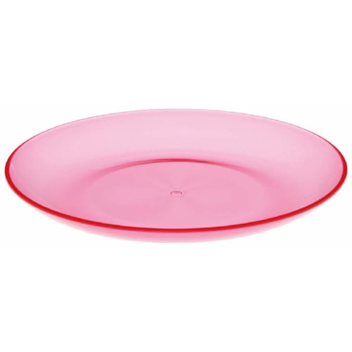 Komori Resin Couleur Lunch Plate, Clear Pink, Large, Approx. 24cm Diameter, Add Color to Your Dining Table, Made in Japan