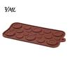 Sewing Themed Cake Decor 19-Hole Silicone Button Molds, Three Sizes DIY Decorating Tray, Kitchen Baking Accessories Flexible Easy Release Gadgets for