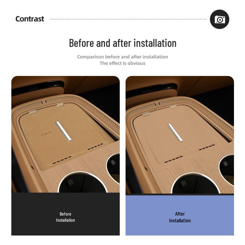 Xiaopeng GX Wireless Charging Silicone Pad: Anti-slip Center Console Protector for 26 Car Models.