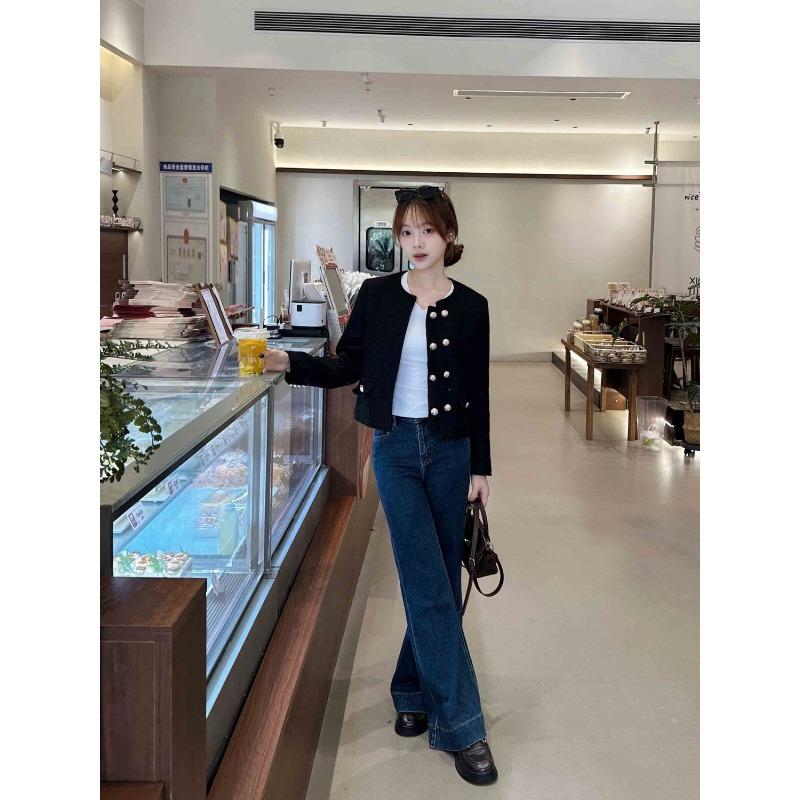 Women S French Style Short Long Sleeve Ladies Outerwear
