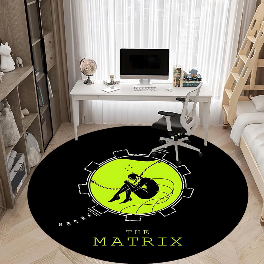 1pc THE Matrix Office Round Area Rug, Under Office Chairs Bedroom Living Room Home Decor, Room Deco, Available In Various Sizes