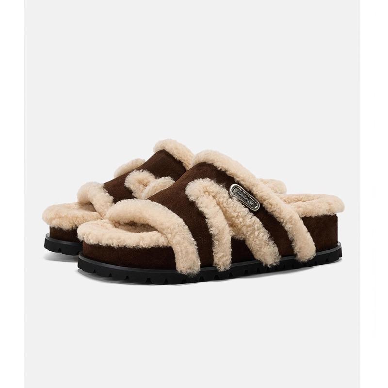 MAO MAO Shoes, Outerwear Shoes, High-end, Warm, Thick-soled Slippers, Women's Shoes